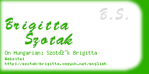 brigitta szotak business card